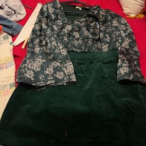 Copper Key Green Bell Sleeve Casual Dress